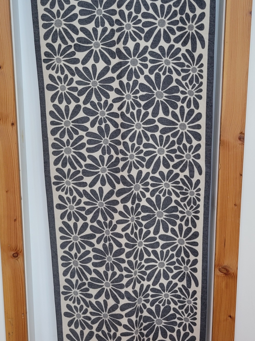 Bloom Wrap - Grey/Black & Cream Floral Pattern Scarf - Picture 4 of 6